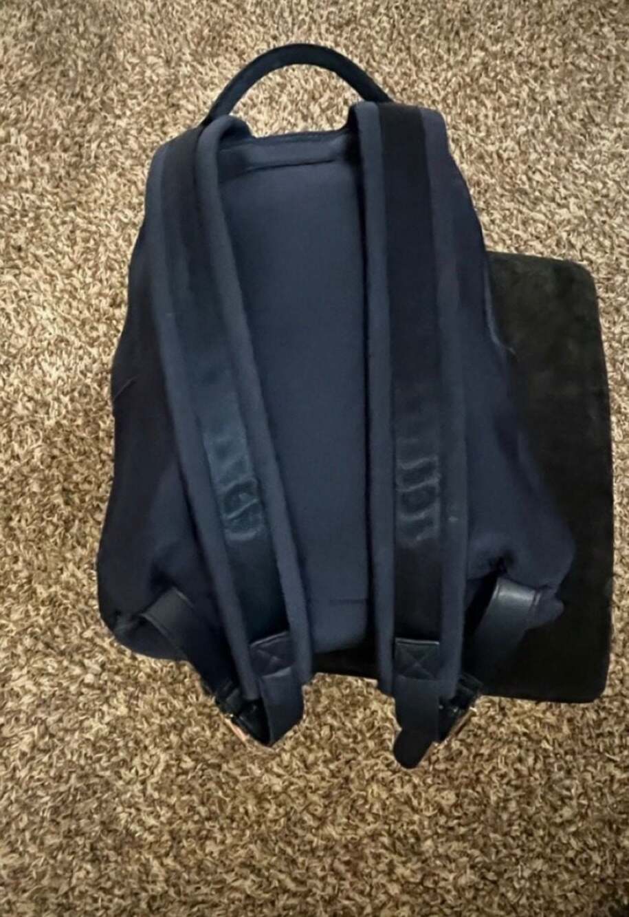 Ted Baker Rresse Navy Ruffle Detail Nylon Backpack - Picture 2 of 4
